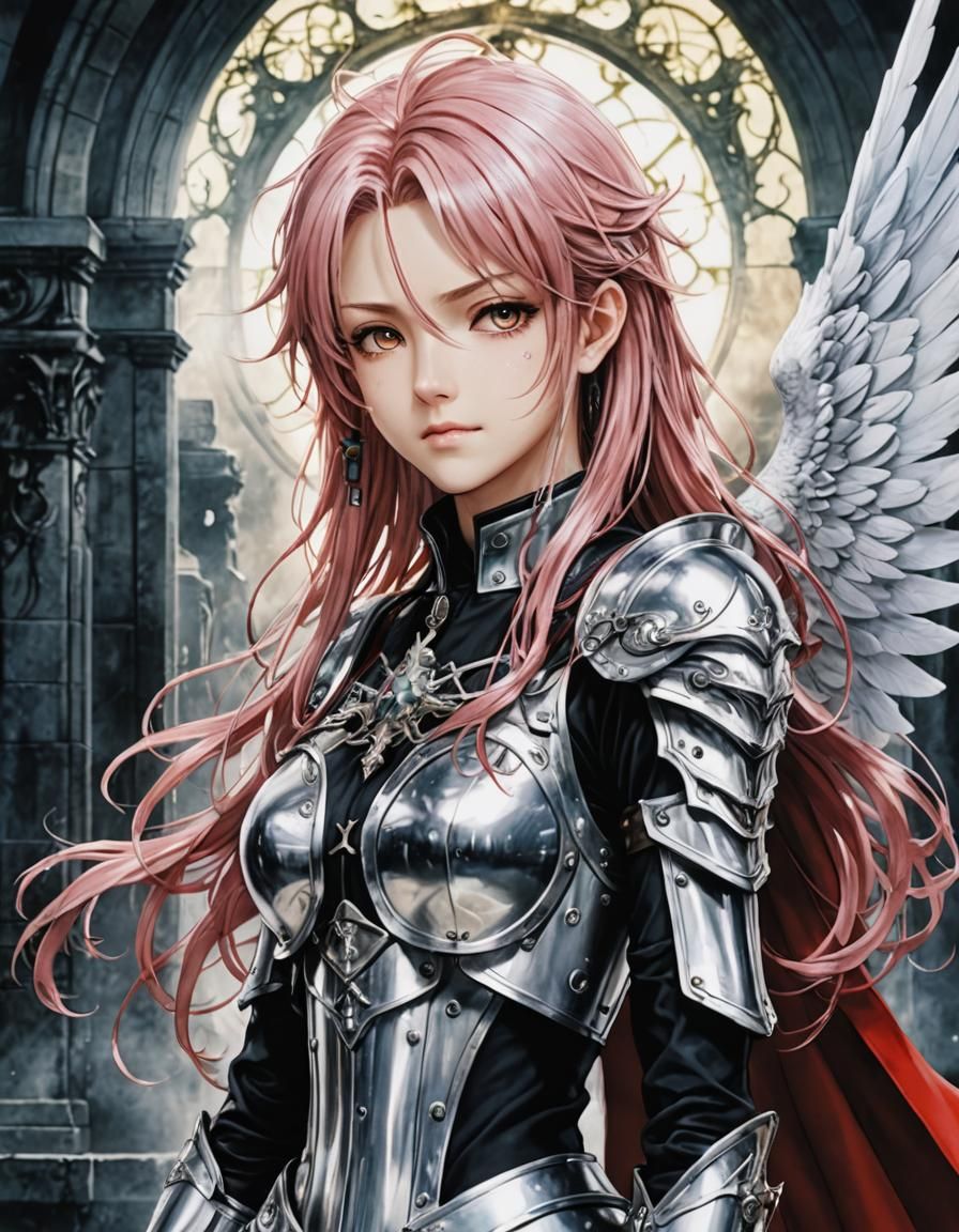 Angel - Anime style - AI Generated Artwork - NightCafe Creator