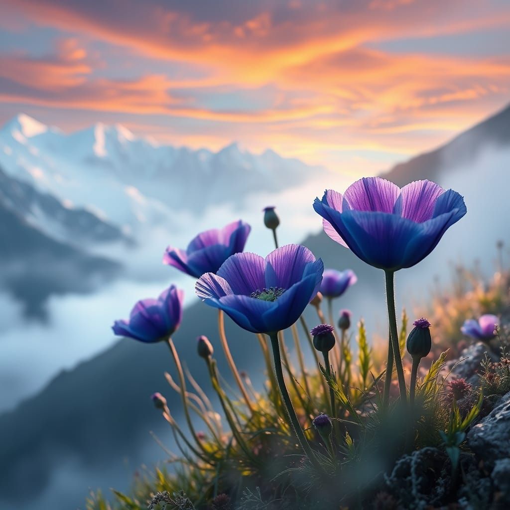 Rare Himalayan blue poppies  by @Michael Hendrickson