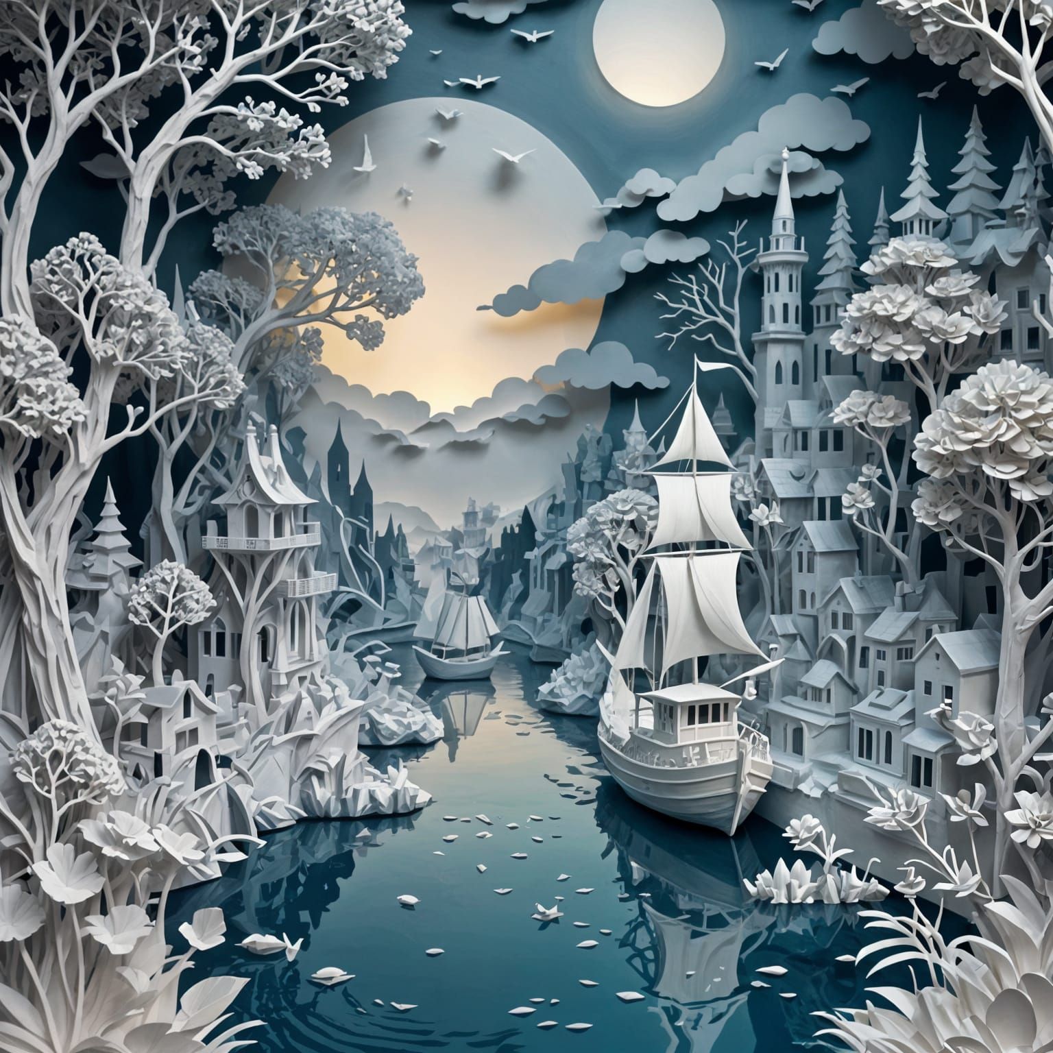 Voyage Through the Paper Realm  by @Cilia