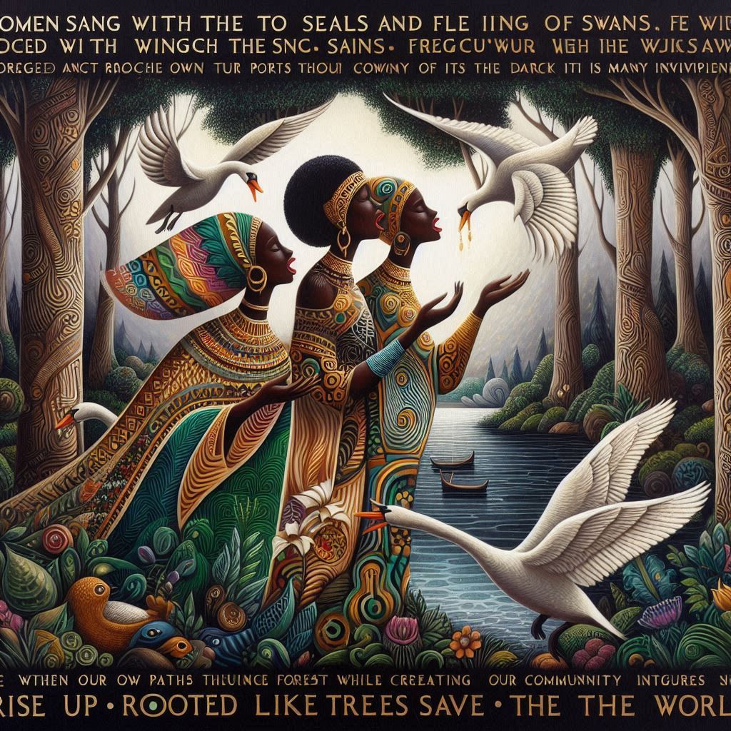 Women with iridescent, seal-like voices and majestic swan wings