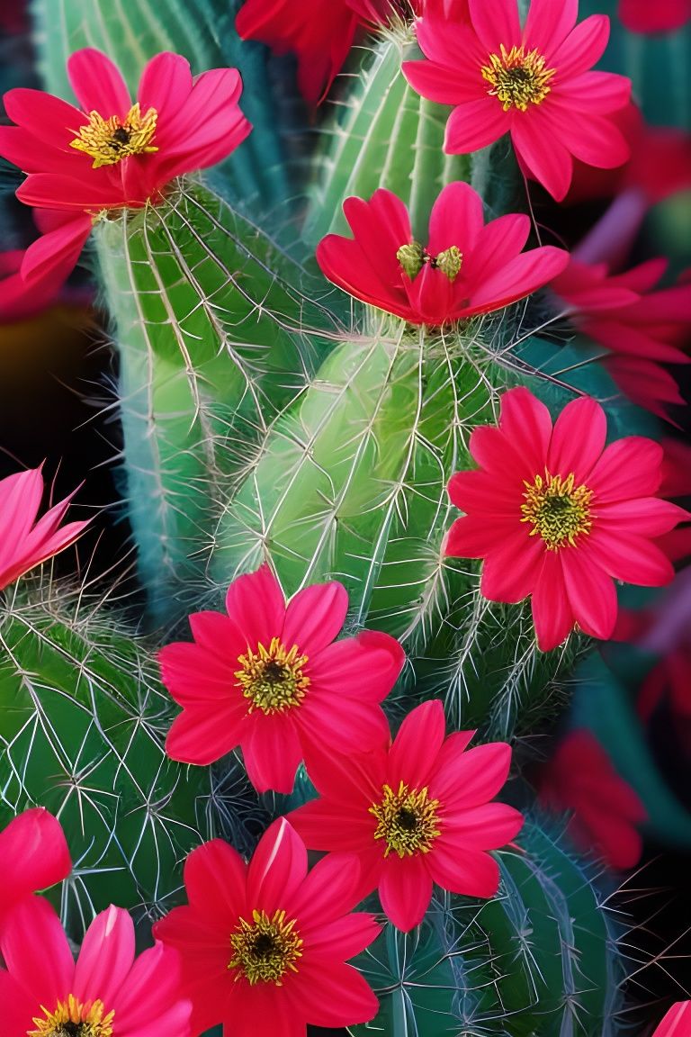 Blooming Cactus   by @Coding Teacher Muc