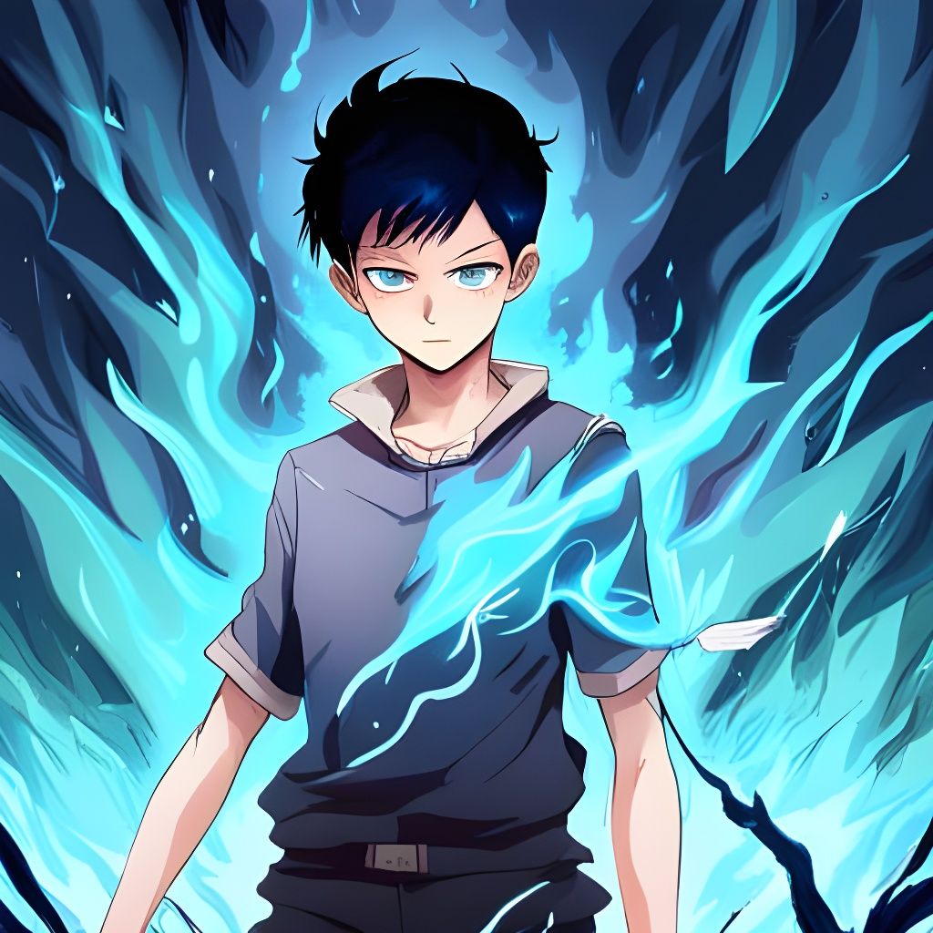 Fiery Anime Antihero - AI Generated Artwork - NightCafe Creator