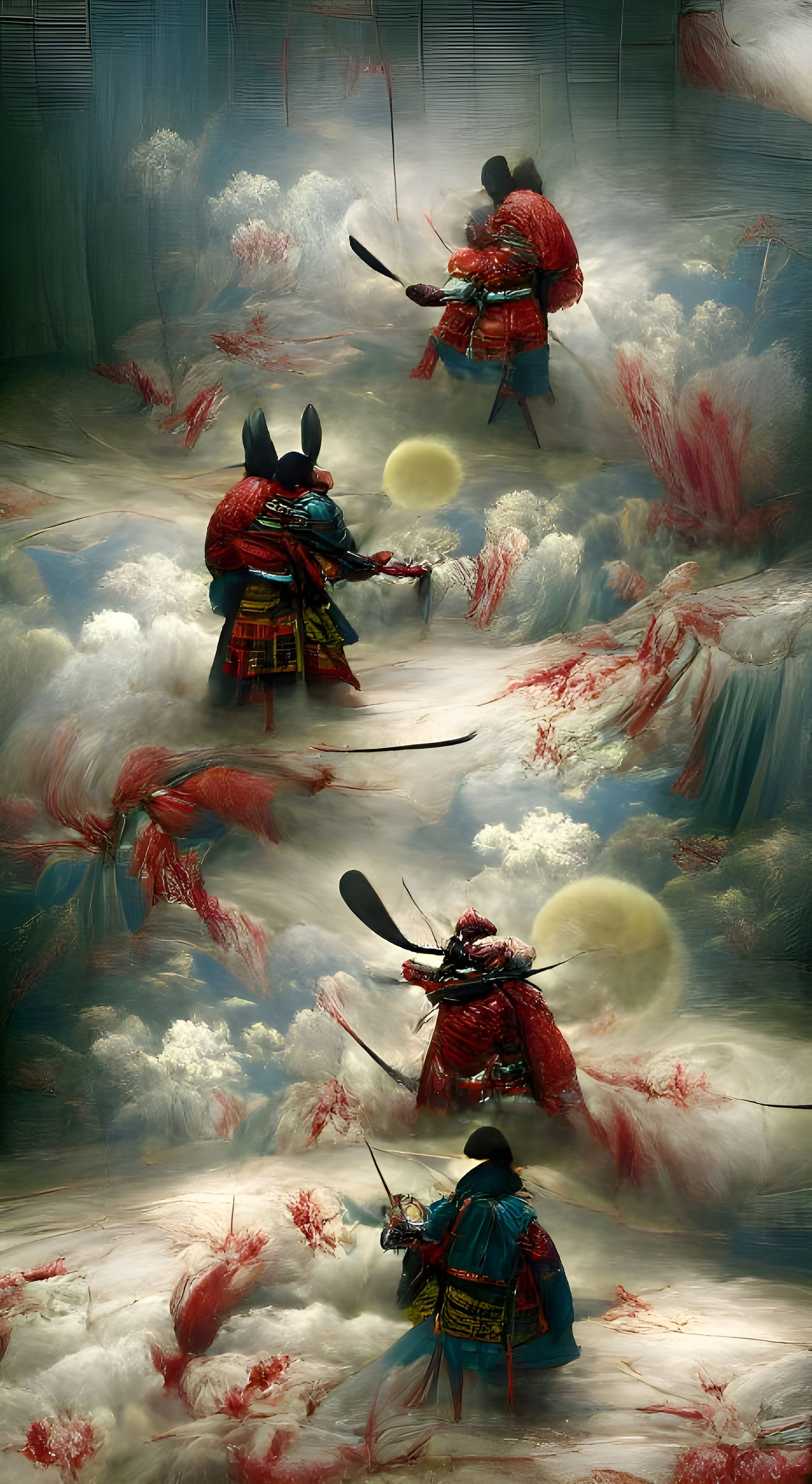 Samurai duel bloody