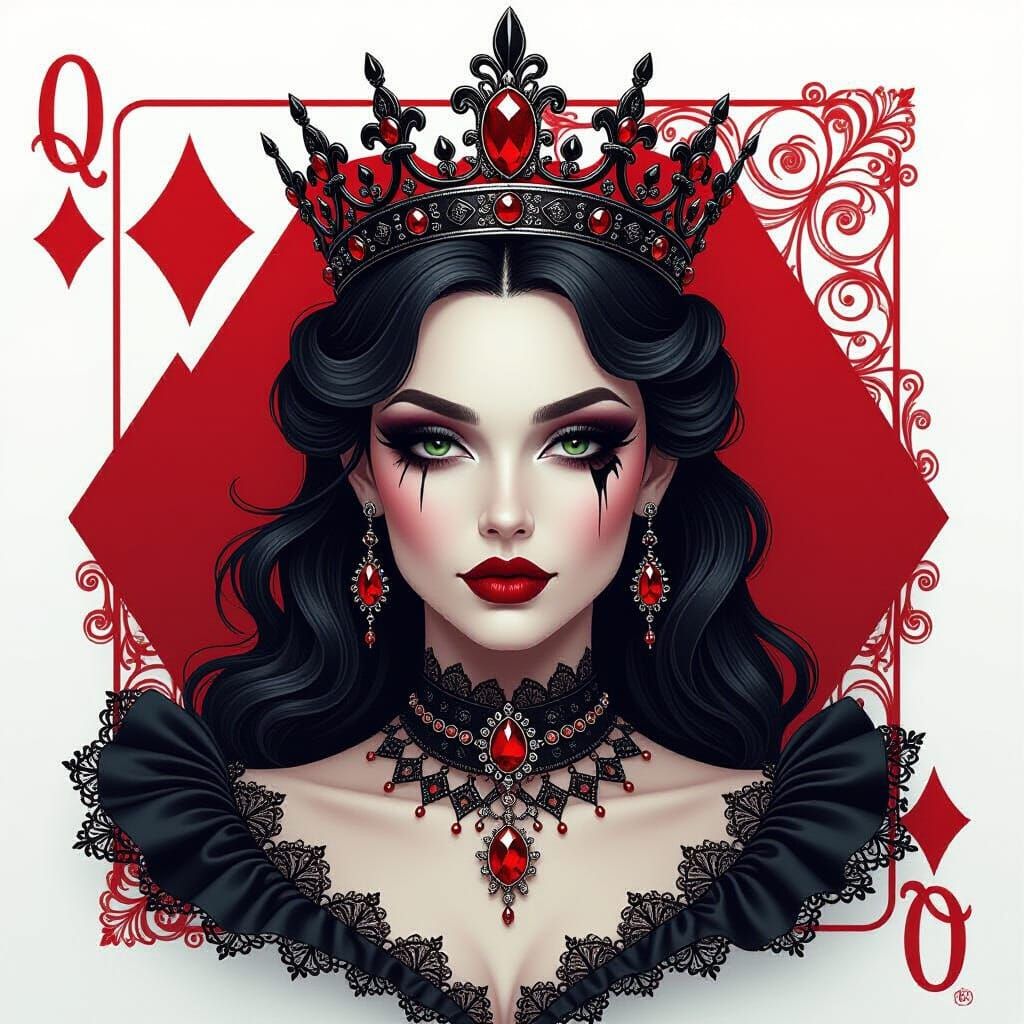 Goth Queen of Diamonds :)  by @JessTD