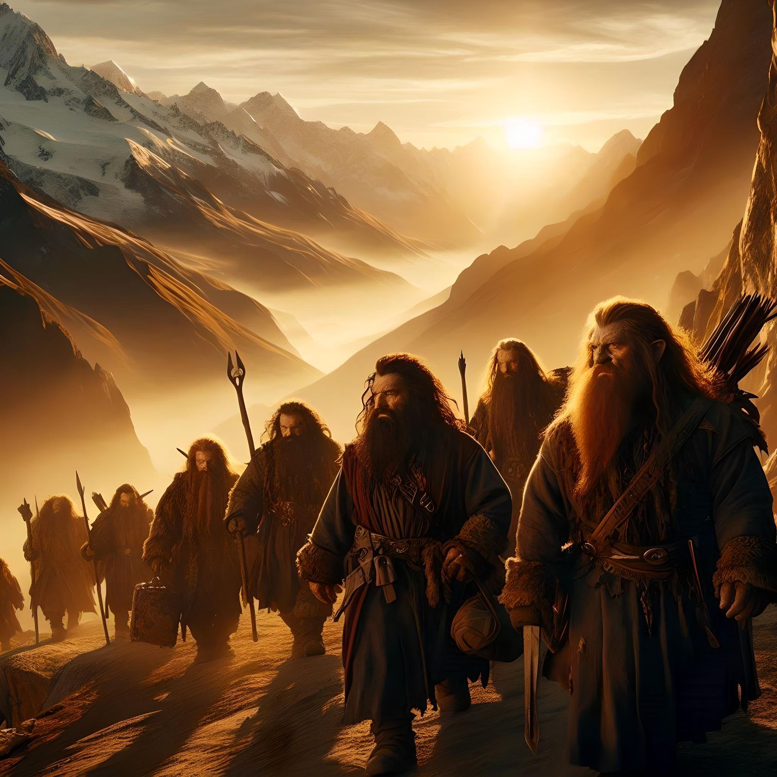 Dwarves on the mountain path
