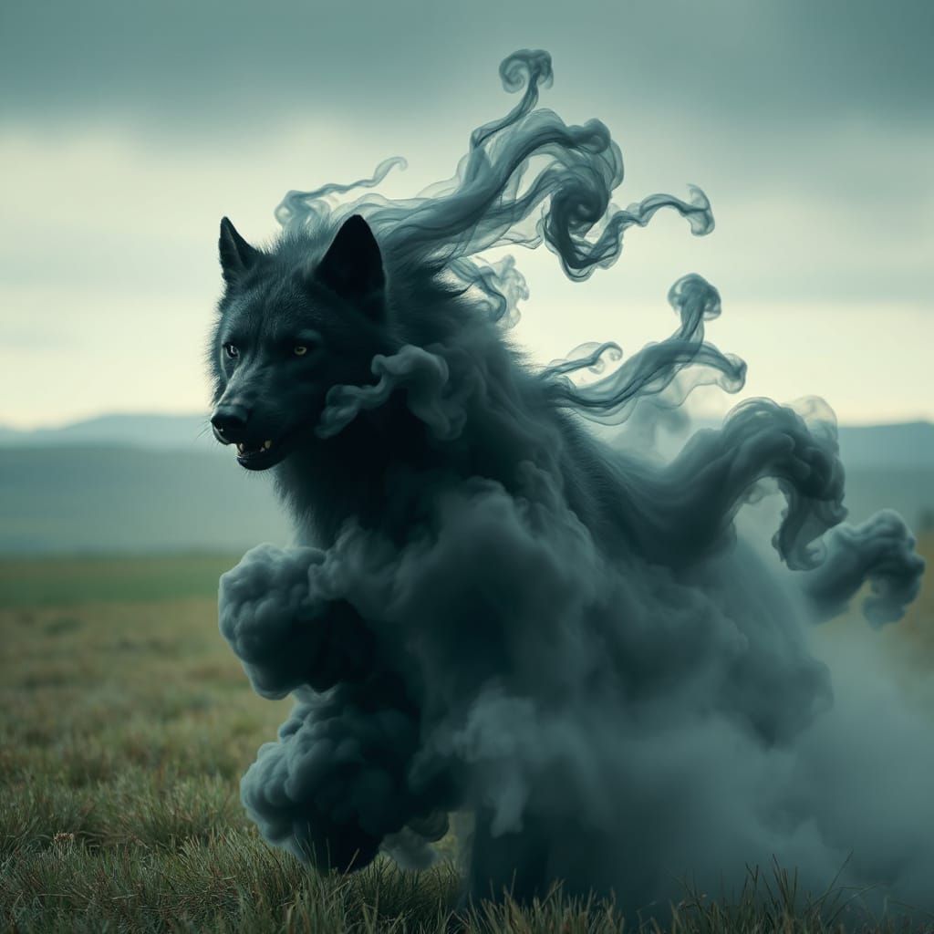 Shadow-formed Wolf  by @Baleygr Erebus