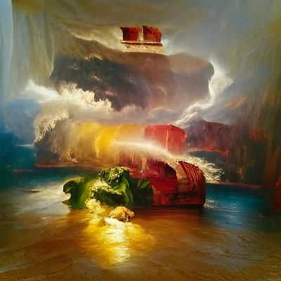 Storm over the ocean