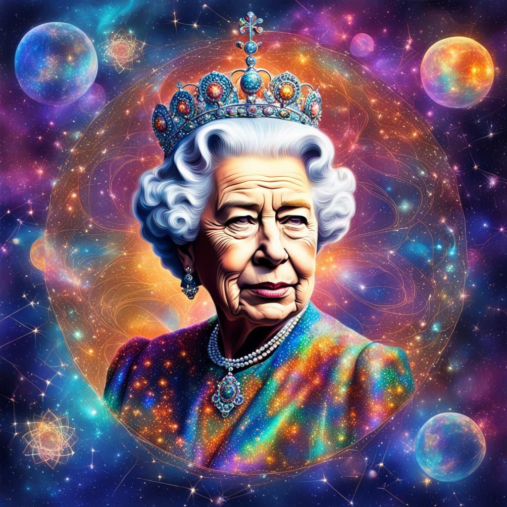 A portrait of Queen Elizabeth.