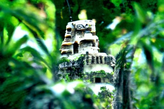 Mayan temple in the jungle