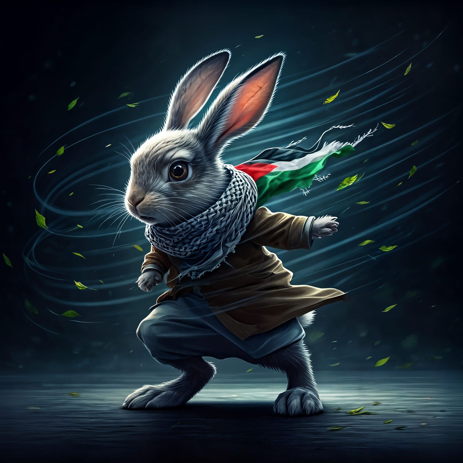 Rabbit Mak in the wind (Google Imagen 3.0 Fast)  by @Mak