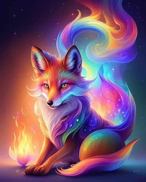 Guardian Fox Angel of AI Art, by AI