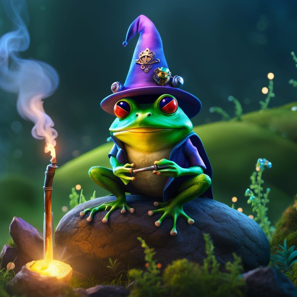 Frog Wizard - AI Generated Artwork - NightCafe Creator