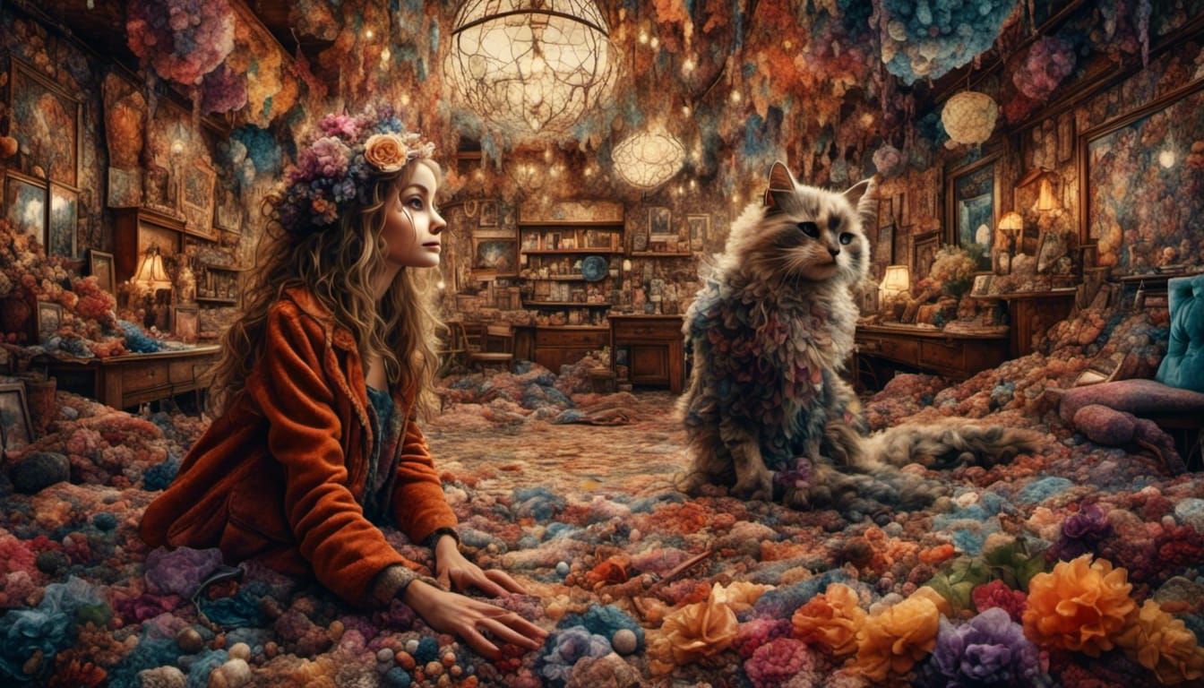 <lora:SuperHyperrealism:1.0> <lora:Tapestry:1.0> 
 running a...