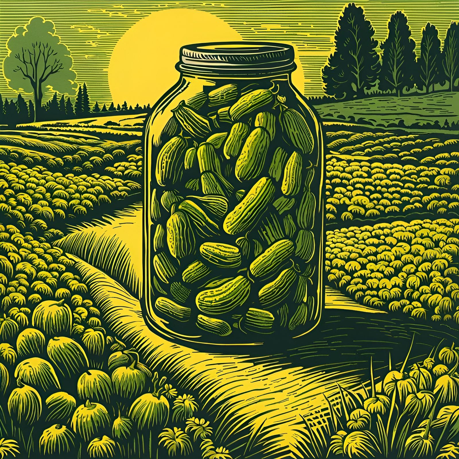 Pickle Jar In A Field #1