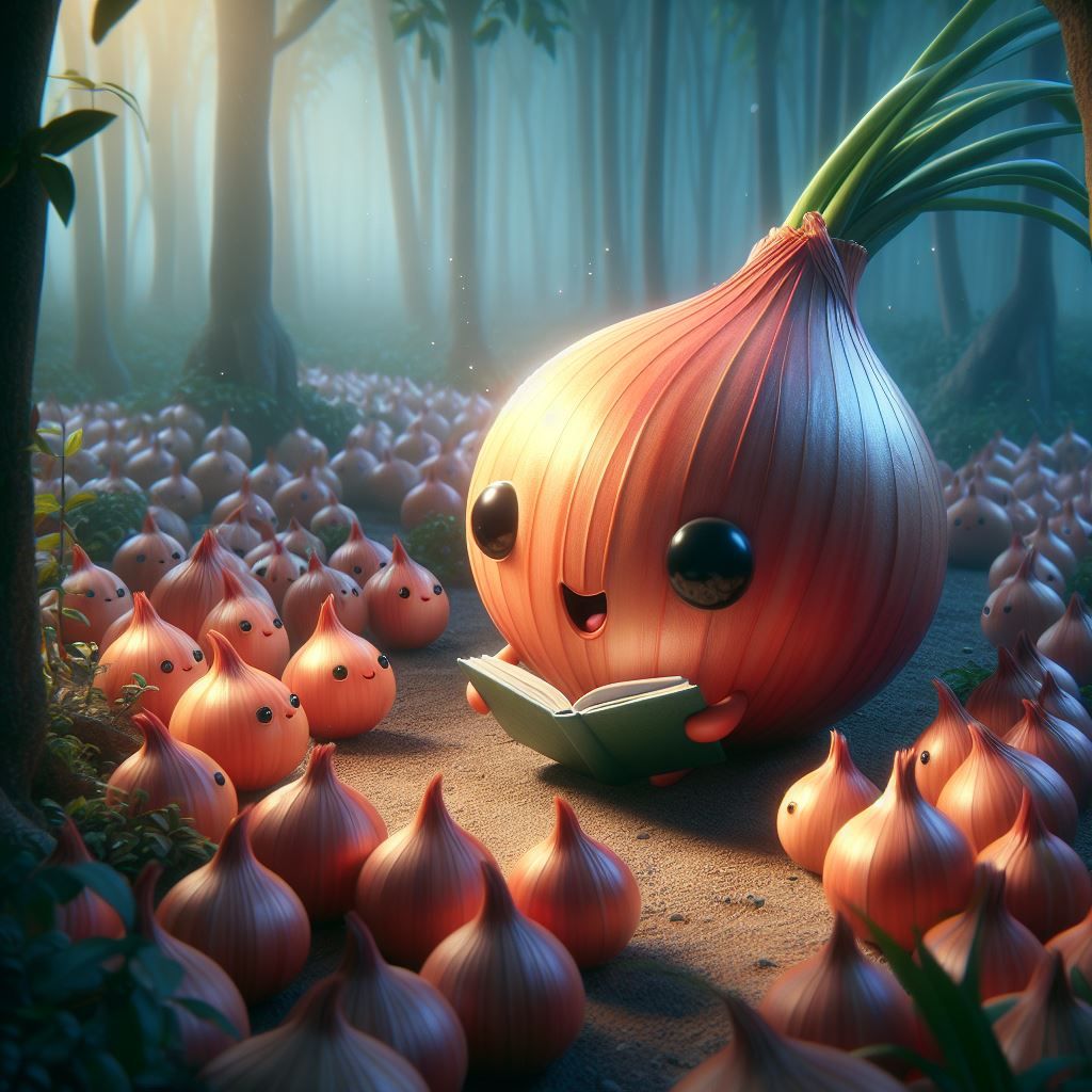 Peeling Through Pages: The Adventures of the Baby Onion