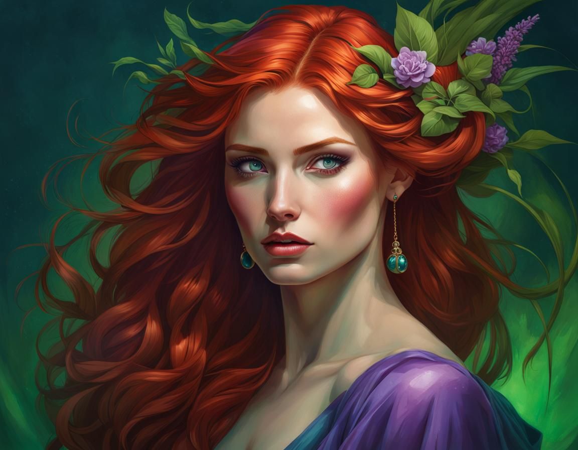 Stunning red head - AI Generated Artwork - NightCafe Creator