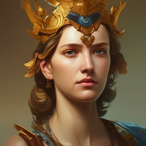 Athena goddess of wisdom and strategic warfare - AI Generated Artwork ...