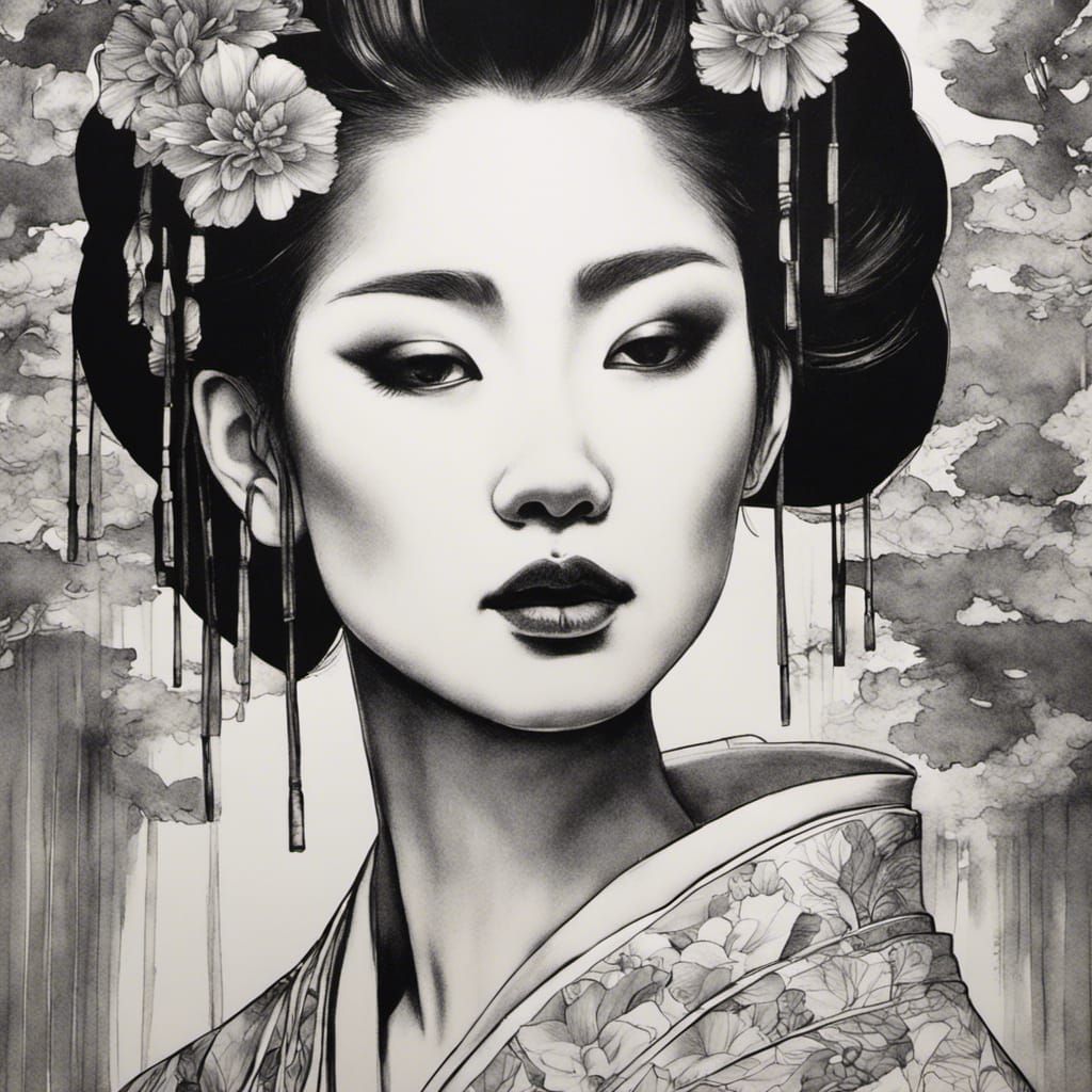 Geisha - AI Generated Artwork - NightCafe Creator