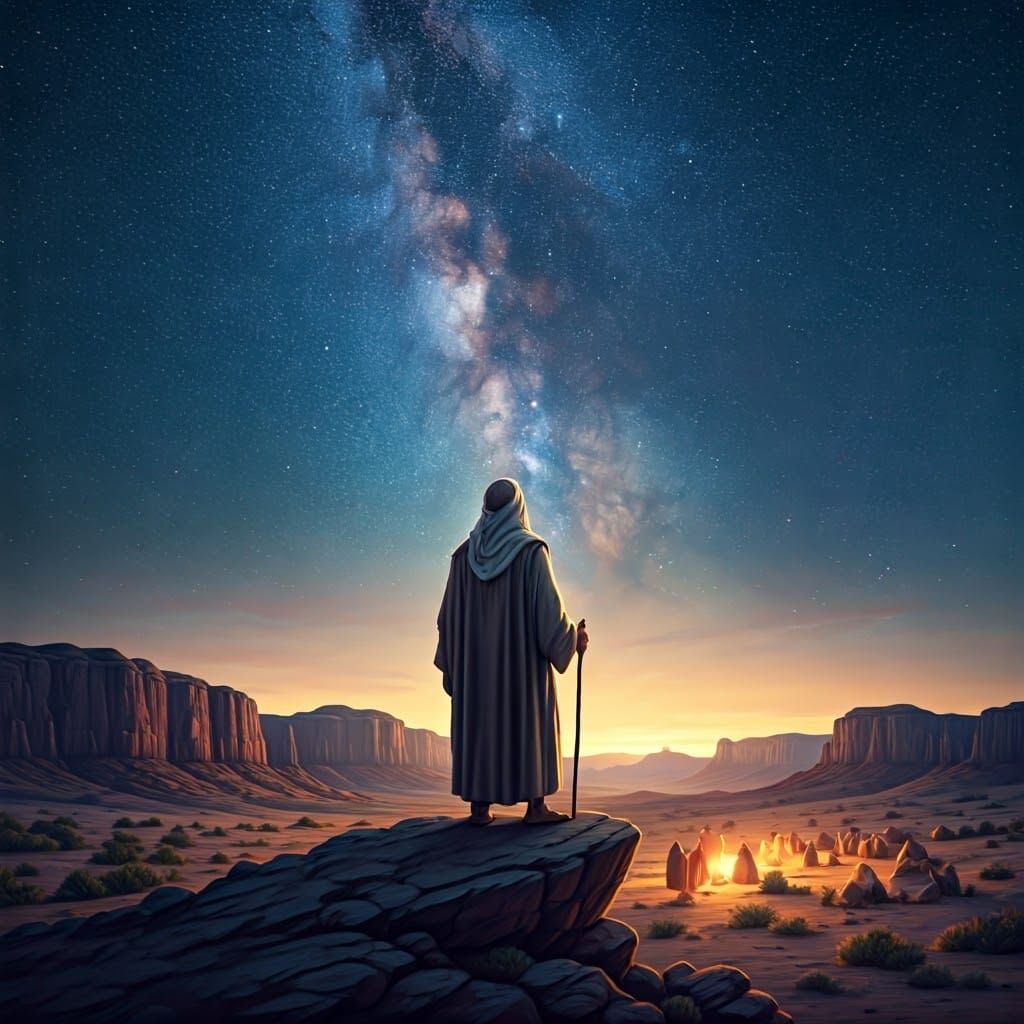 God's promise to Abraham. Genesis 15:5  by @Swangrace 