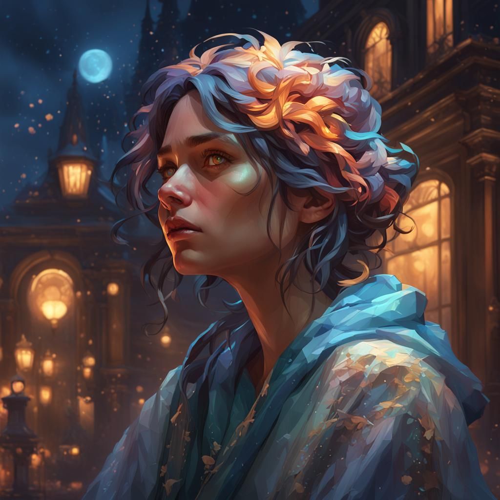 Sitting alone in dizzy night