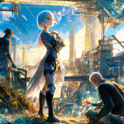 NieRAutomata (Game) AI Generated Artwork NightCafe Creator