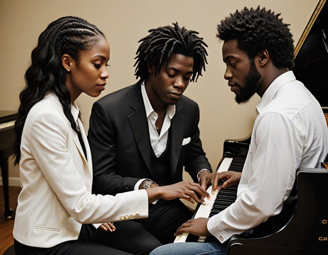 Ebony and ivory but not together in perfect harmony  by @Gary Murakami