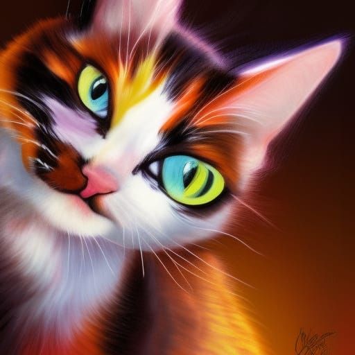 calico kitten, patches