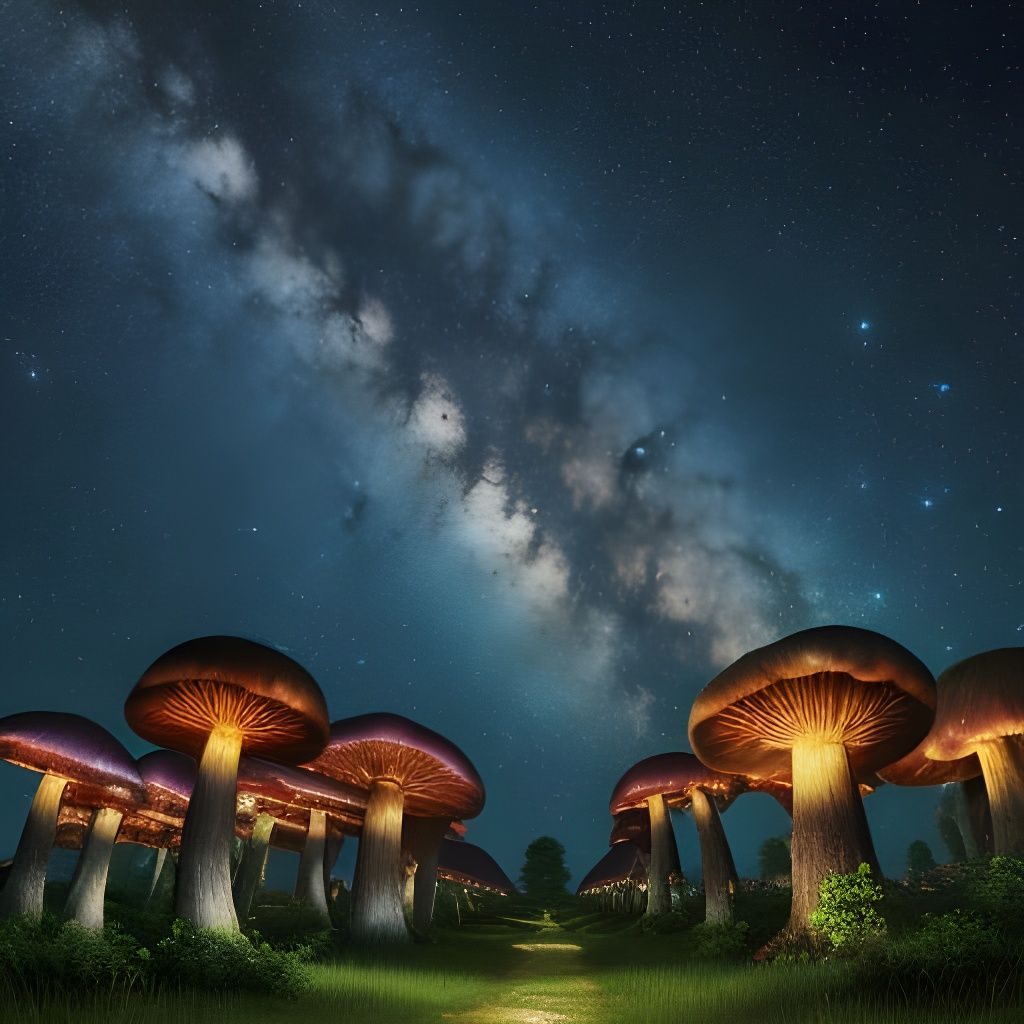 Galactic Forests in Vibrant Bloom