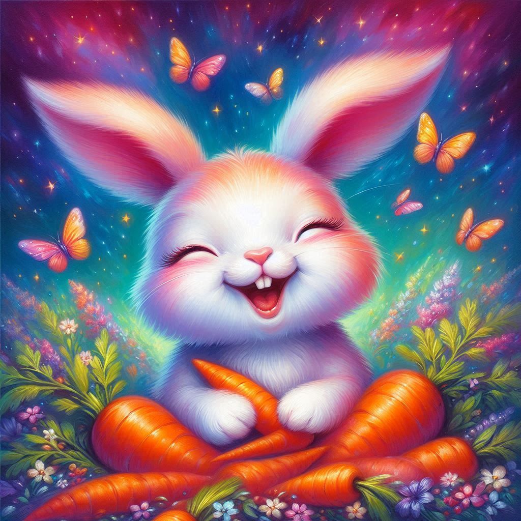 laughing bunny