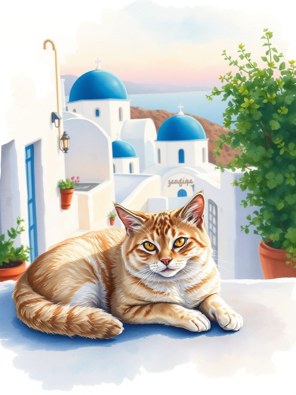 Santorini Cat
