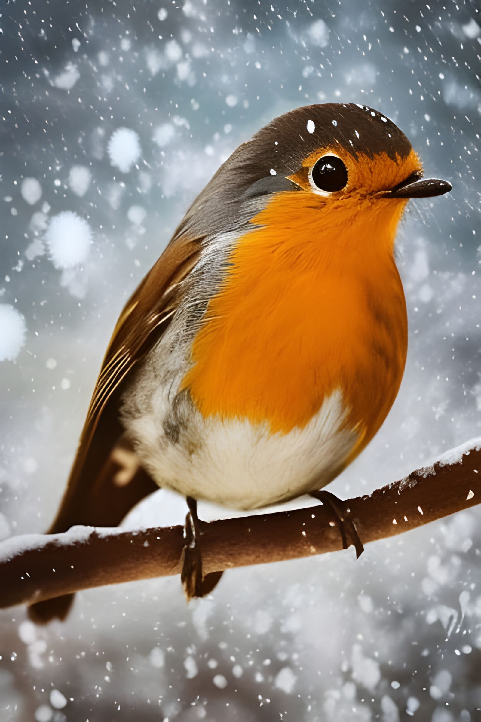 Robin on a branch.  by @Nina Camplin