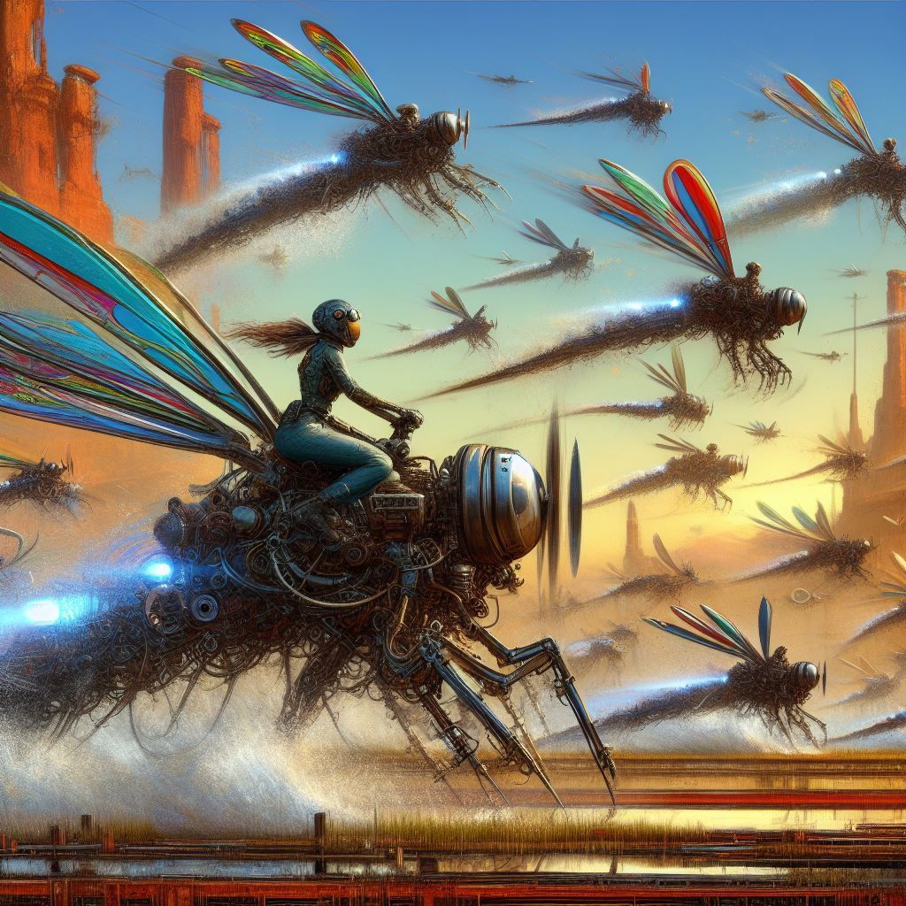 The Steelpunk Dragonflies Race : post combustion