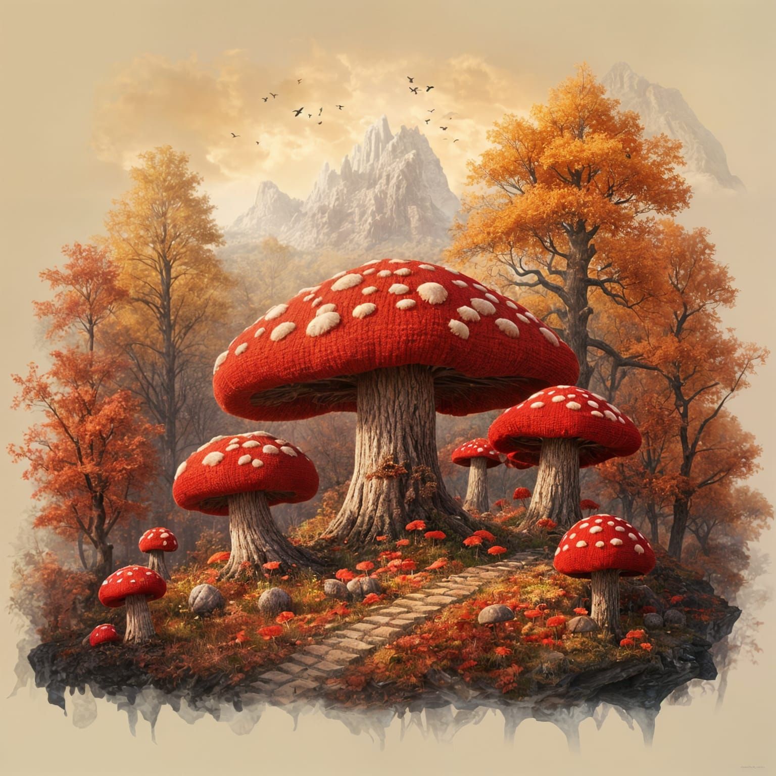 Enchanted mushrooms world  by @Anarka