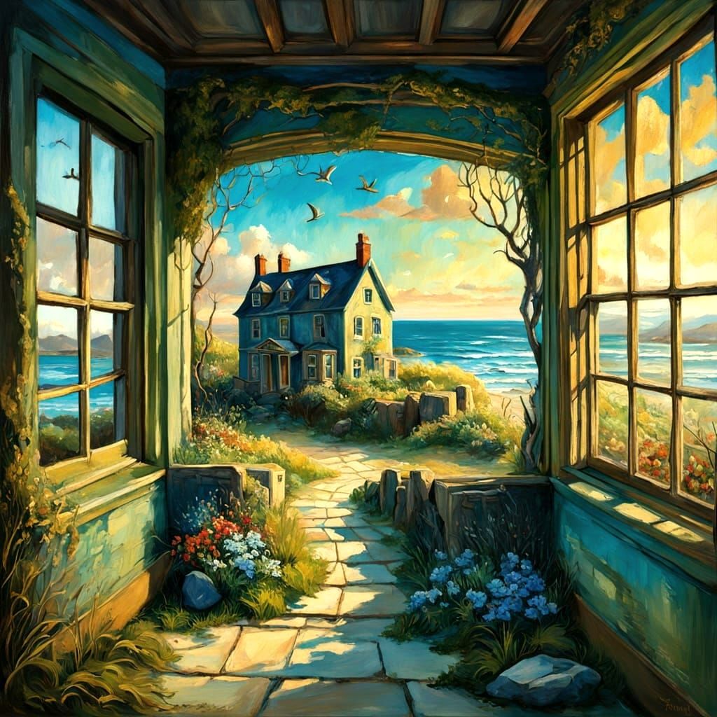 Abandoned House By The Sea  by @Shelle-Sherrie