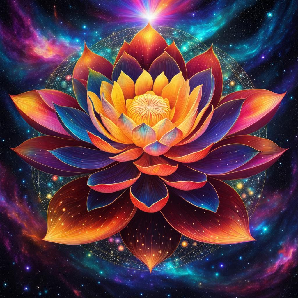 Celestial lotus - AI Generated Artwork - NightCafe Creator