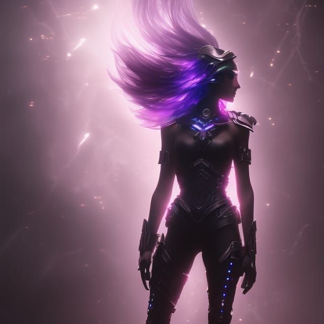 Tesla brand jetpack-optional mechanized biohazard suit & oxygen mask.... in purple!  by @Laura Nadia