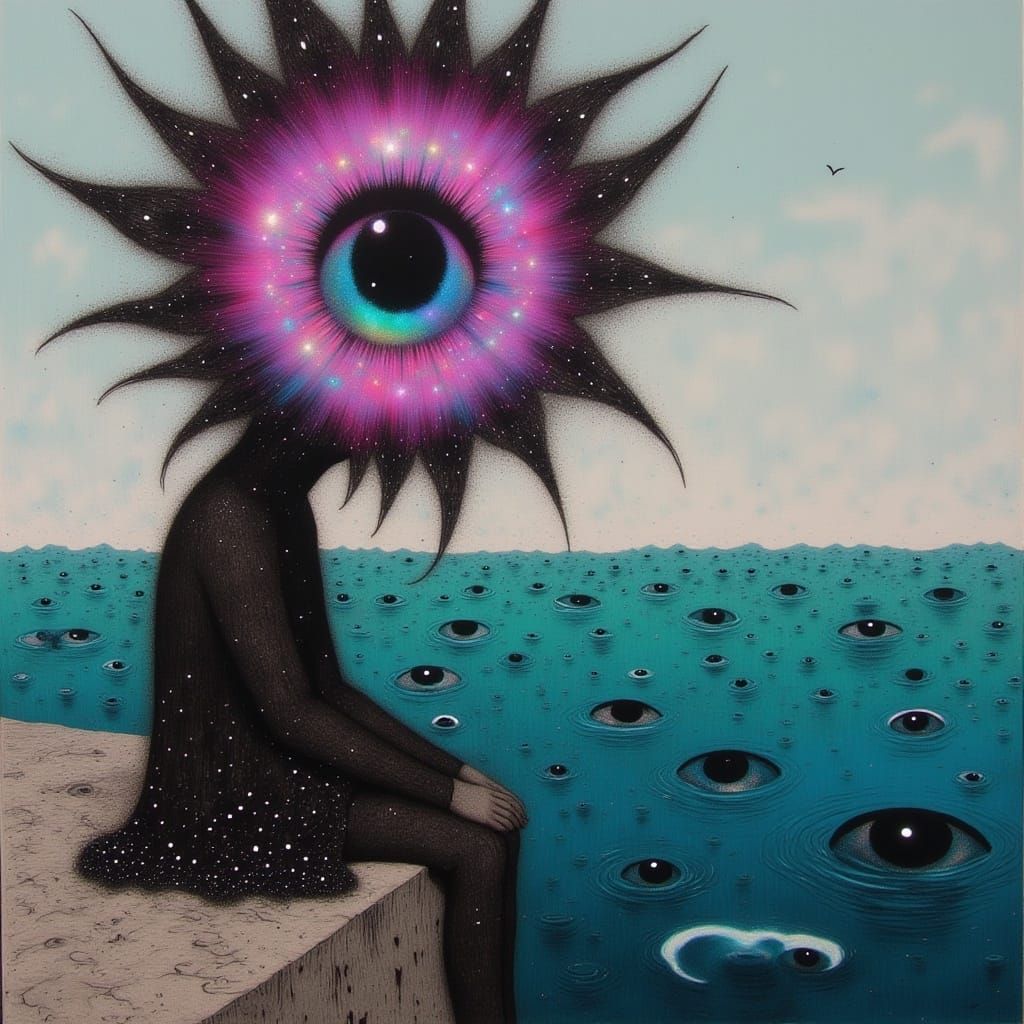 in a sea of madness i gaze, but they gaze back