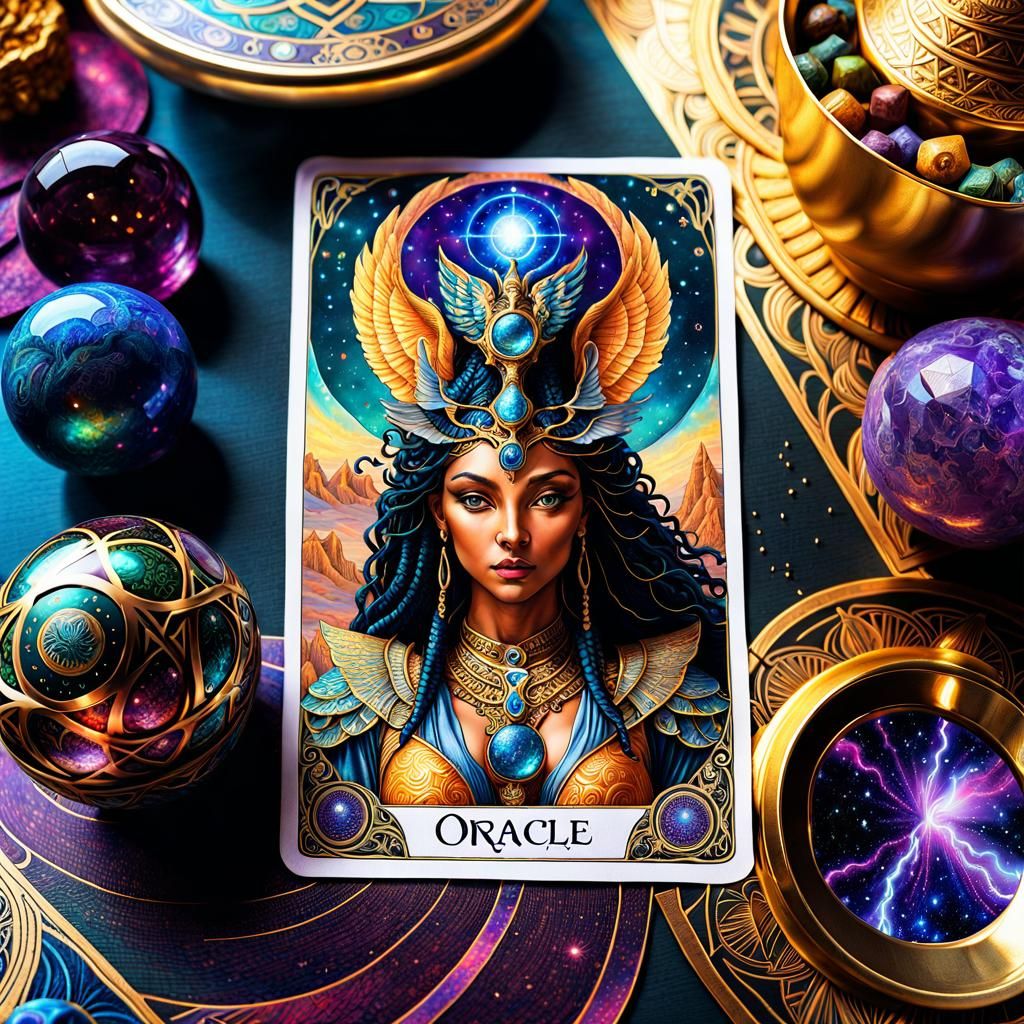 (Dragon) on an oracle Tarot cards and She Wolfe tarot card featuring (Dragon) on an oracle Tarot cards and She Wolfe tarot card featuring