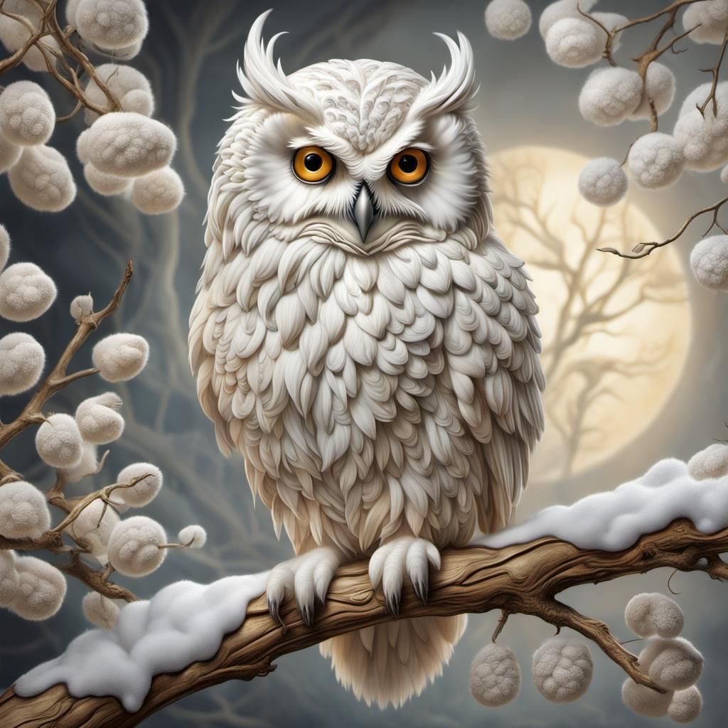 white owl  by @photon