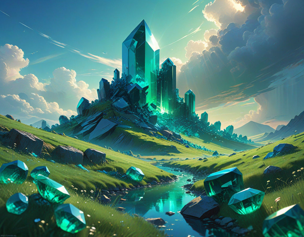 Emerald prairie   by @1cheesepuff