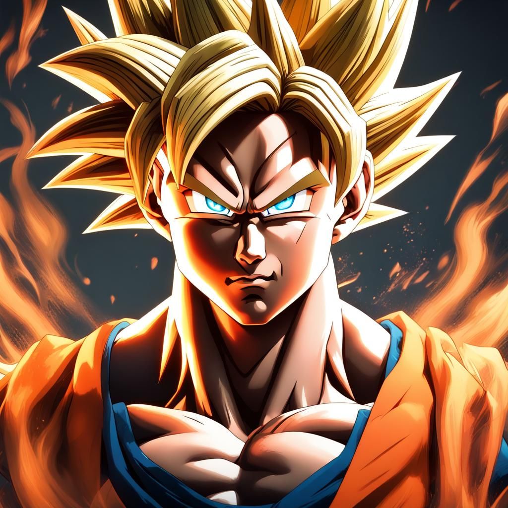 Goku Super Saiyan - AI Generated Artwork - NightCafe Creator