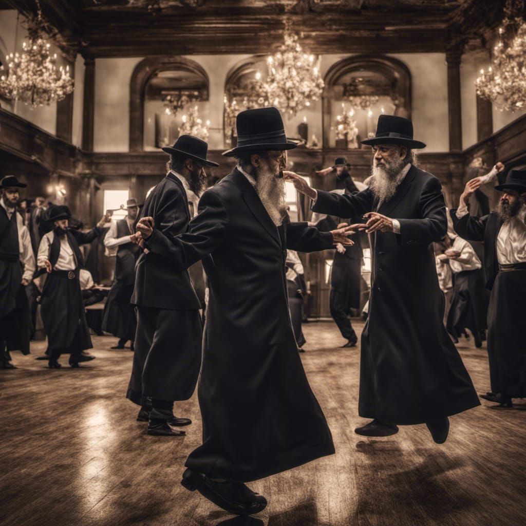 Chassidim dancing AI Generated Artwork NightCafe Creator
