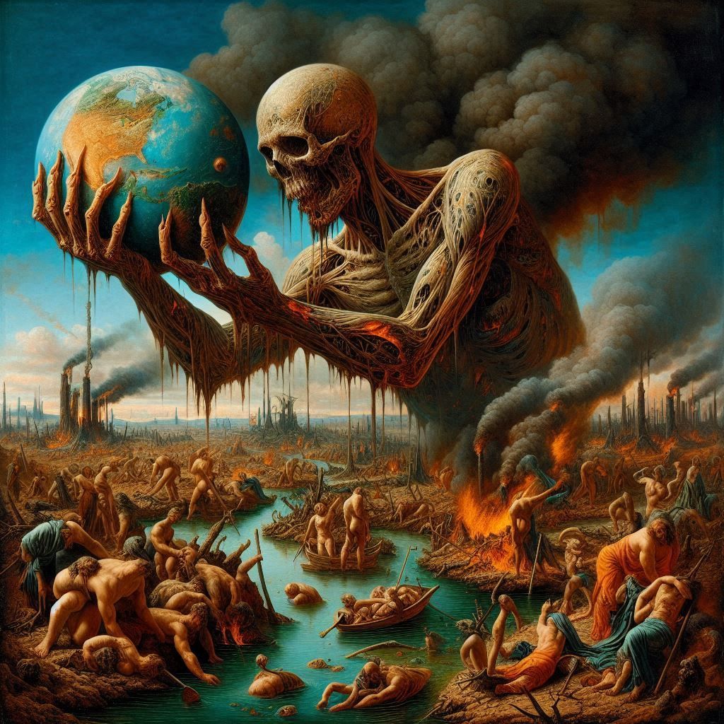 They drown the earth in oil and greed, As if the world exist...