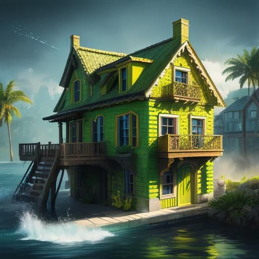 A lemon and lime house.