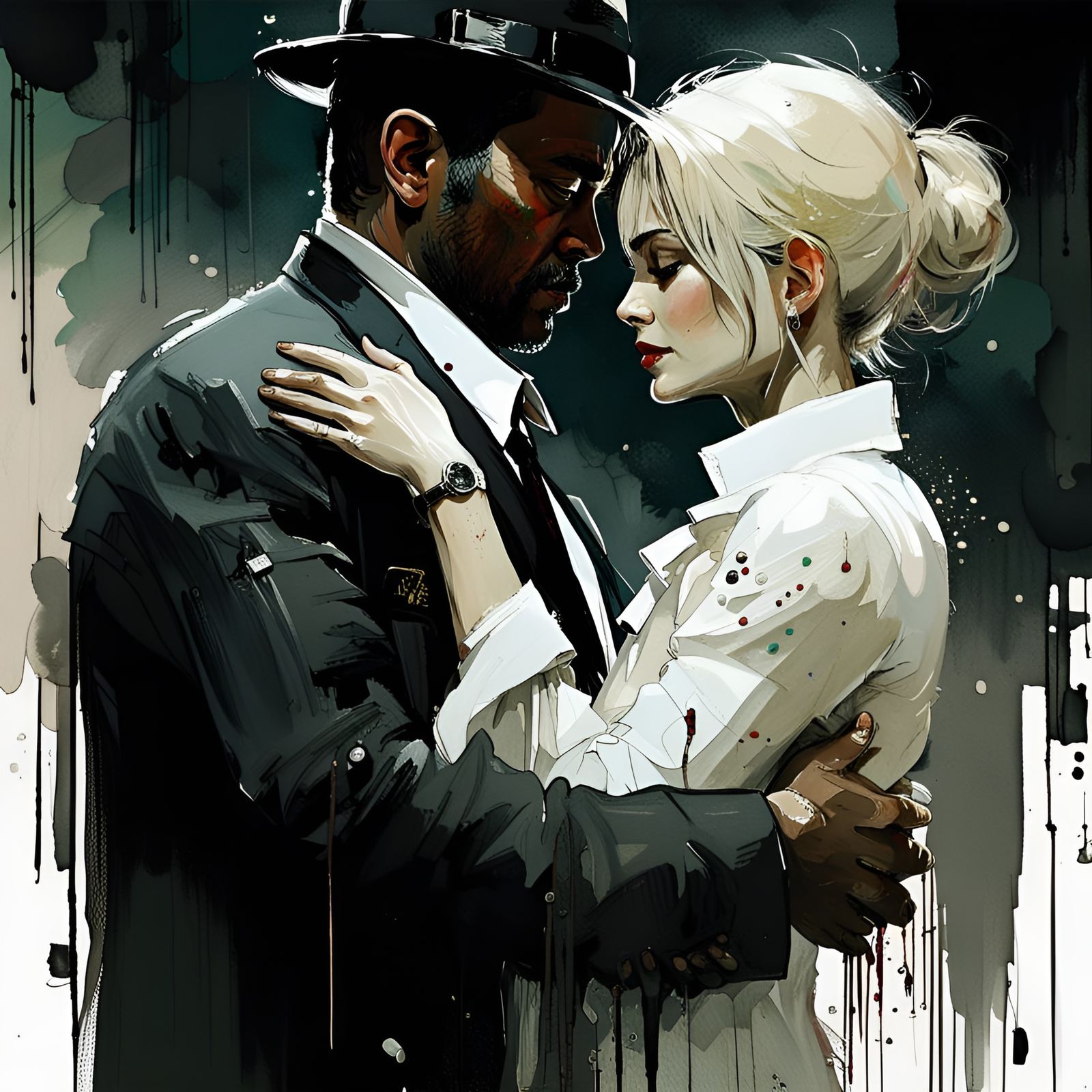 Gangster hug  by @emmecola