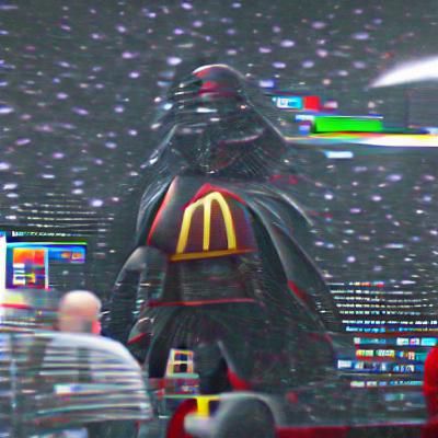 Darth Vader at Mc Donalds