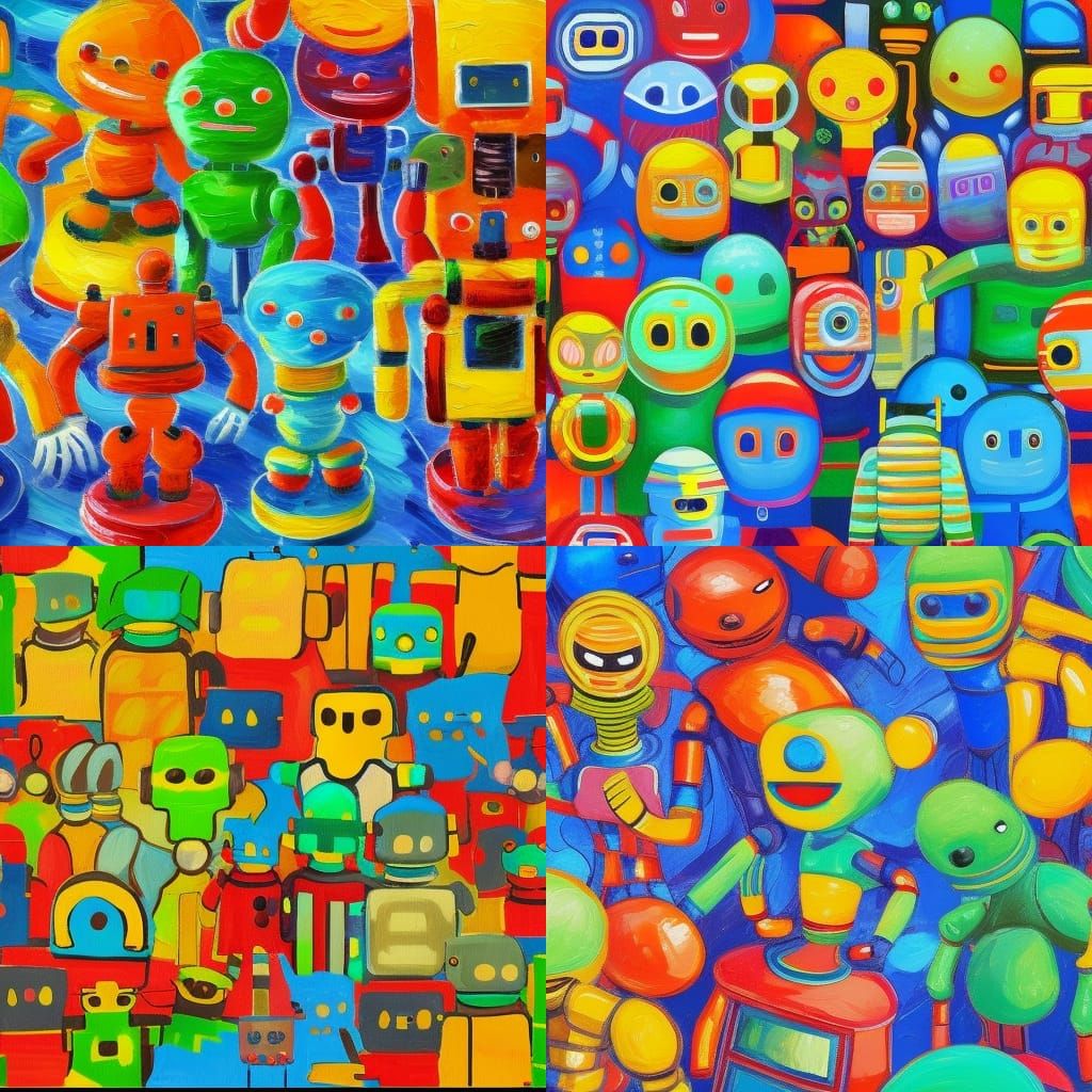 Colorful robots