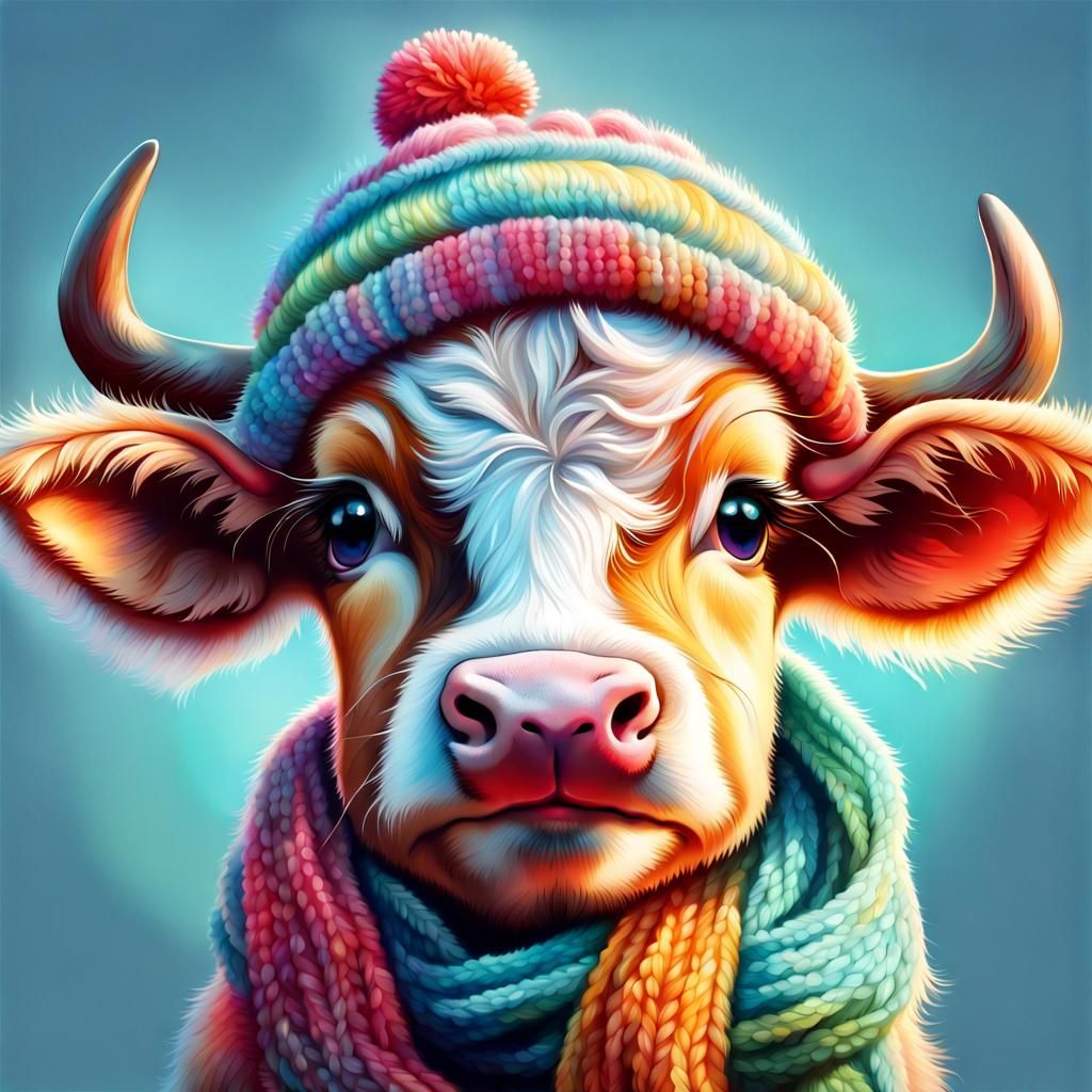 baby strawberry cow (evolved) - AI Generated Artwork - NightCafe Creator