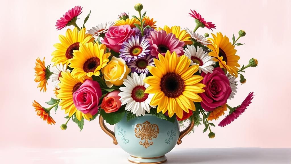 Birthday Flowers in a Vase