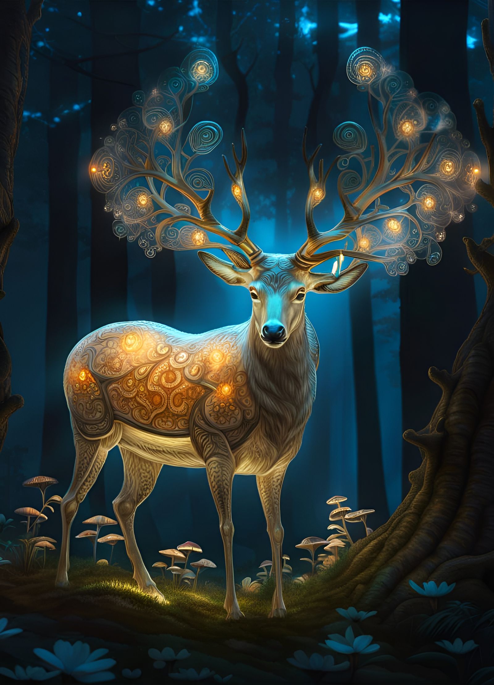 Ethereal stag   by @Axaliaa